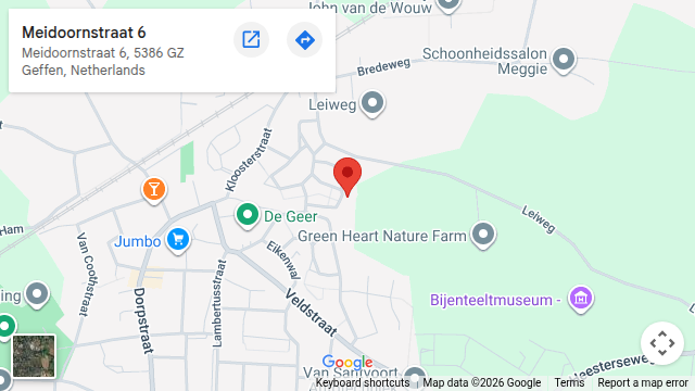 Locatie van Evelien Schoonheidssalon op de kaart: Meidoornstraat 6, Geffen